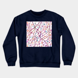 White pattern design with painted dots Crewneck Sweatshirt